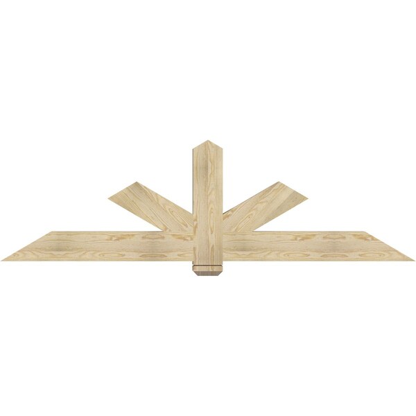 Ekena Millwork Kennewick Rough Sawn Timber Gable Bracket, Douglas Fir, 84"W x 24"H x 4"D x 6"F, 7/12 Pitch GBW084X24X0406KEN00RDF - main
